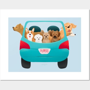 Pup Car Posters and Art